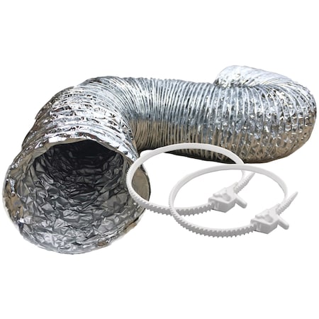 Builders Best SilverDuct Dryer Transition 4" x 8 ft. Duct Kit 110673